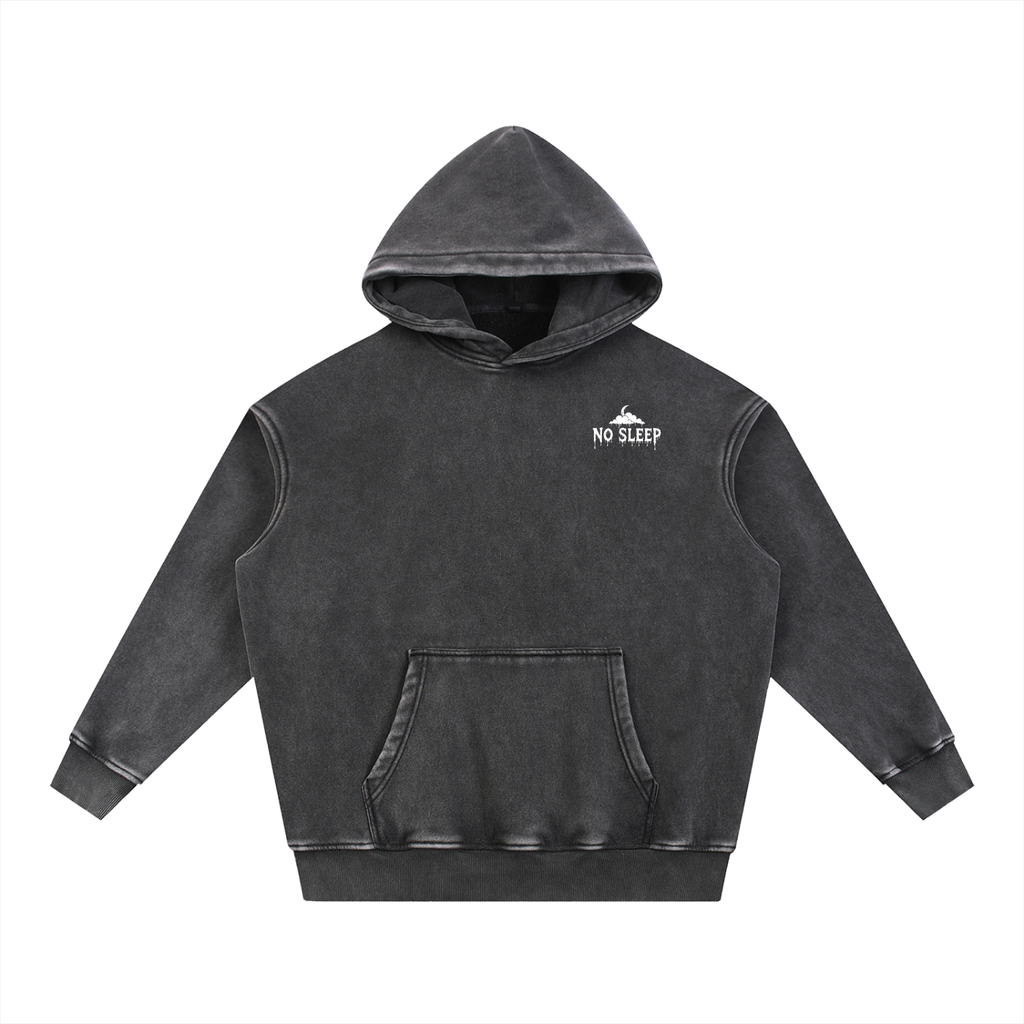 Snow Wash Fleece Oversize Hoodie